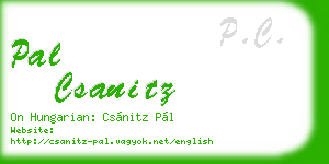 pal csanitz business card
